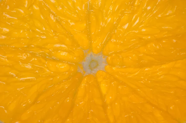Orange i ett snitt på vit bakgrund — Stockfoto
