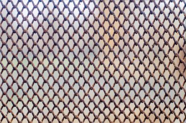 Eski paslı tel kafes doku