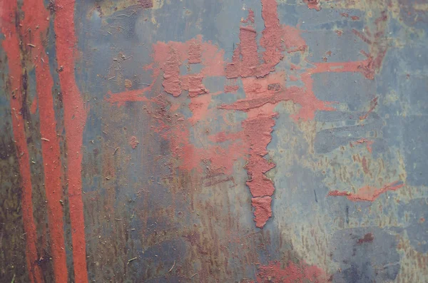 Старая краска на ржавой металлической текстуре — стоковое фото