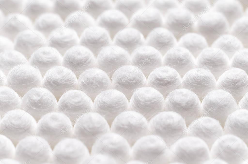 Cotton sticks close-up background texture