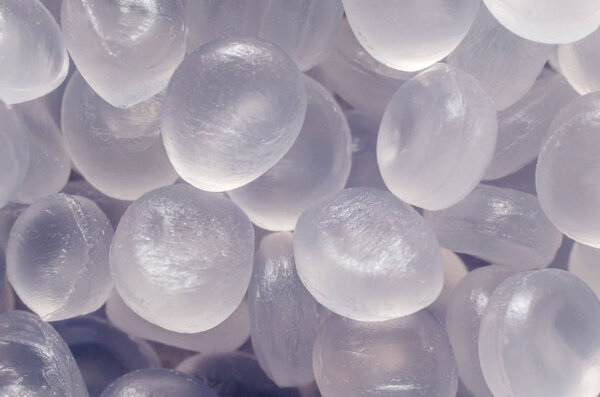 текстура гранул полипропилена крупным планом
