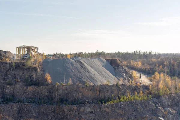 Stone quarry for the production of crushed stone and gravel for use in construction
