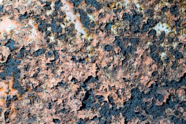 Çatlak boyalı paslı metal duvar, arka plan deseni