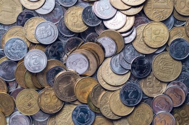 Ukrayna para biriminin metal paraları, Hryvnia, arkaplan dokusu