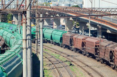 Marshalling Tersanesinde yük vagonları