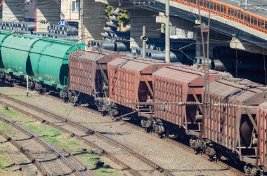 Marshalling Tersanesinde yük vagonları