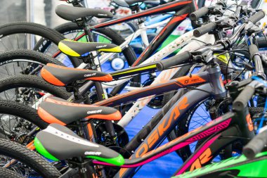 Kyiv Ukraine, February 28, 2020: presentation of bicycles at the bike expo 2020