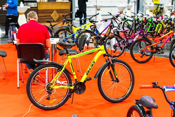 Kyiv Ukraine February 2020 Presentation Bicycles Bike Expo 2020 — Zdjęcie stockowe