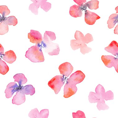 Suluboya çiçek arka plan kırmızı haşhaş ile