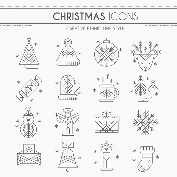 Sada vánoční ikon — Stockový vektor