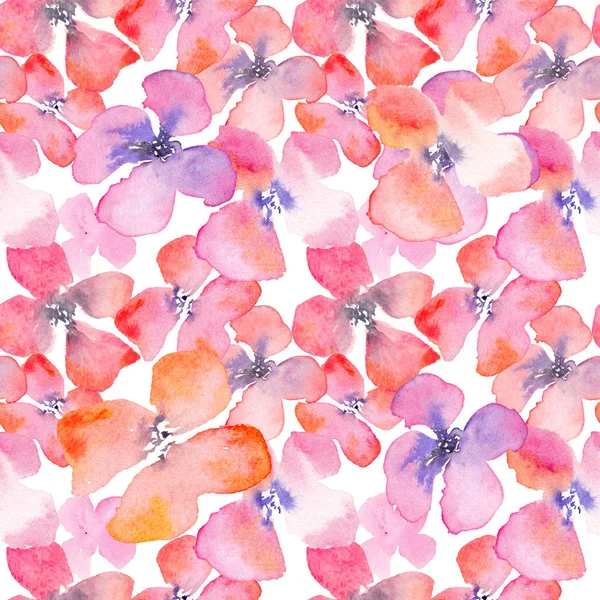 水彩花卉背景的红色罂粟 — 图库照片