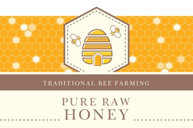 Vektör şablonu ile seamless modeli - doğal bal toplama