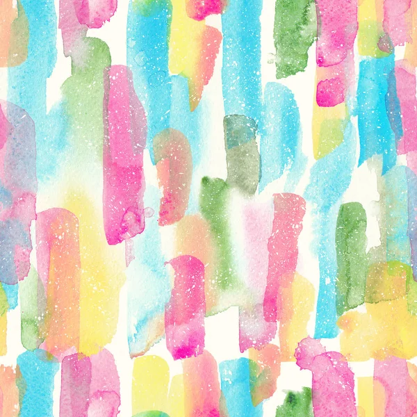 Watercolor stripes - colorful abstract seamless pattern — Stock Photo, Image