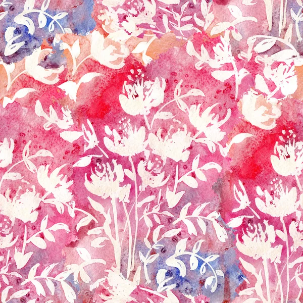 Romantisches rosa florales nahtloses Muster. — Stockfoto