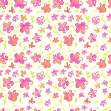 Soyut suluboya seamless modeli sıçramak noktalar, çizgiler, damla, su sıçramalarına ve kalpler