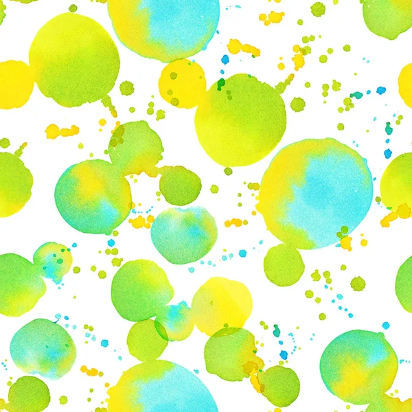 Watercolor dots - colorful abstract seamless pattern