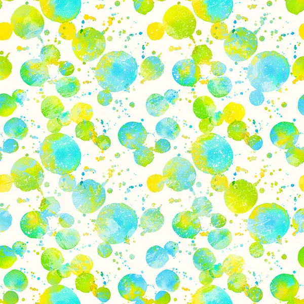 Watercolor dots - colorful abstract seamless pattern — Stock Photo, Image
