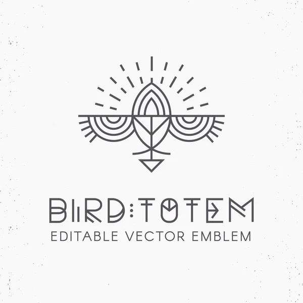 Vliegende vogel Logo ontwerp — Stockvector