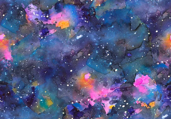Textuur van zacht gekleurde abstract aquarel ruimte achtergrond — Stockfoto