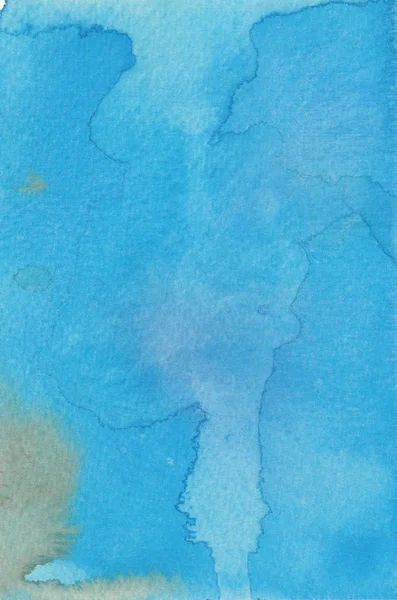 Watercolol pozadí s skvrny a potřísnění abstrakt modrý. — Stock fotografie