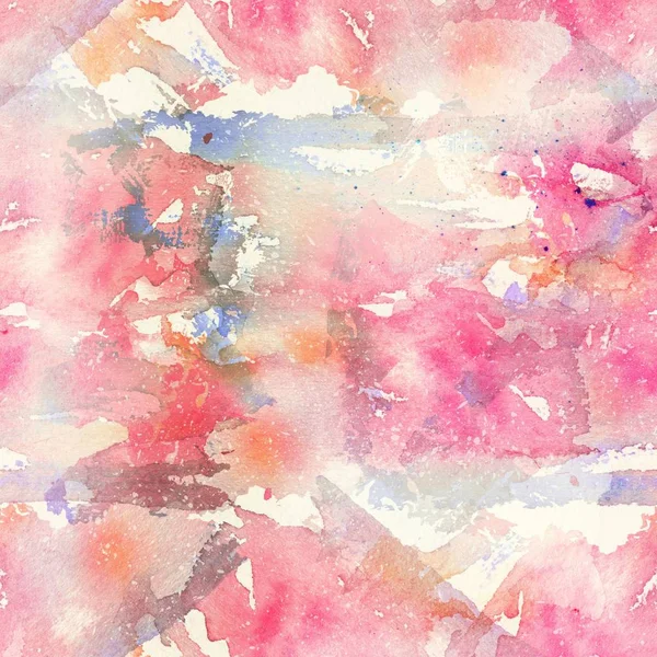 Abstract watercolor seamless pattern with splatter spots, drops and splashes — Stock Photo, Image