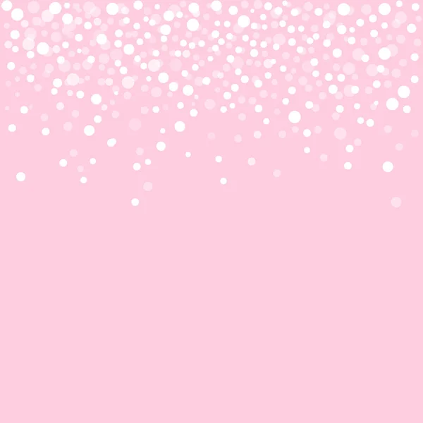 Nieve cayendo sobre un fondo rosa claro — Archivo Imágenes Vectoriales