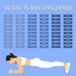Printable Plank Exercise Challenge Chart Kids Plank Challenge 30