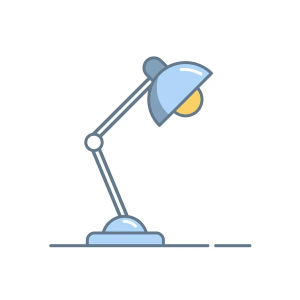 Working lamp on the table. Line icon isolated on white background. Linear vector illustration — Stock Vector