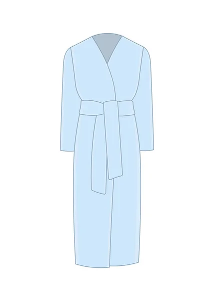 Peignoir femme avec ceinture. Cachemire et laine. Illustration vectorielle — Image vectorielle