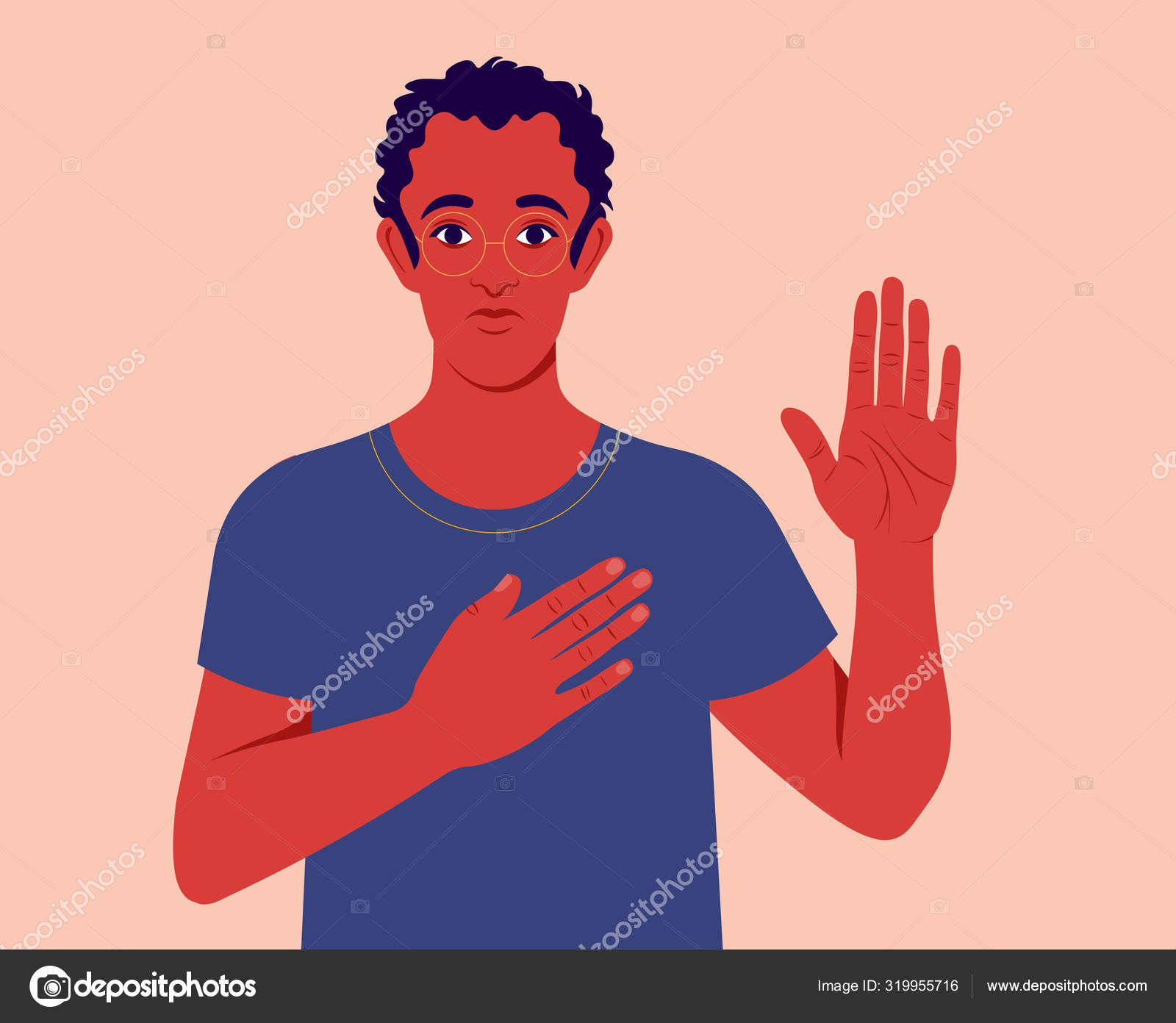 인간은 것이매 사람은 진심으로 약속을 마음에 손바닥을 정직하게 행동하는 스러운 스톡 벡터 - ©moremar 319955716, image size:1600x1392