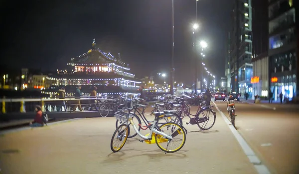 Amsterdam bycicles στάθμευσης — Φωτογραφία Αρχείου