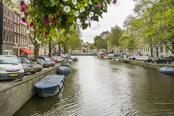 Amsterdam caddeleri gün zaman — Stok fotoğraf