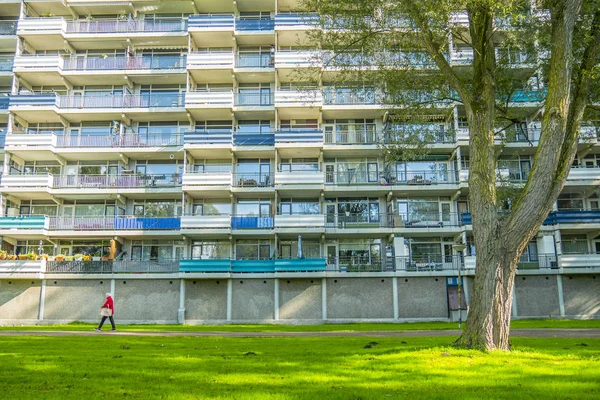 Амстердам Нидерланды Январь Circa 2017 Современное Здание Балконами — стоковое фото