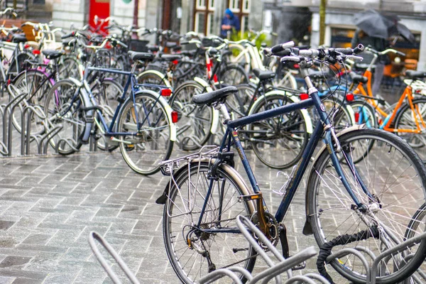 Amsterdam bicicletas aparcamiento — Foto de Stock