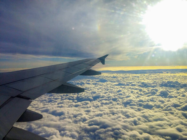 Flying plane in  sky