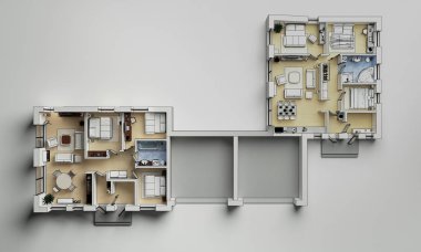 Perspektif Görünümü mobilyalı ev daire