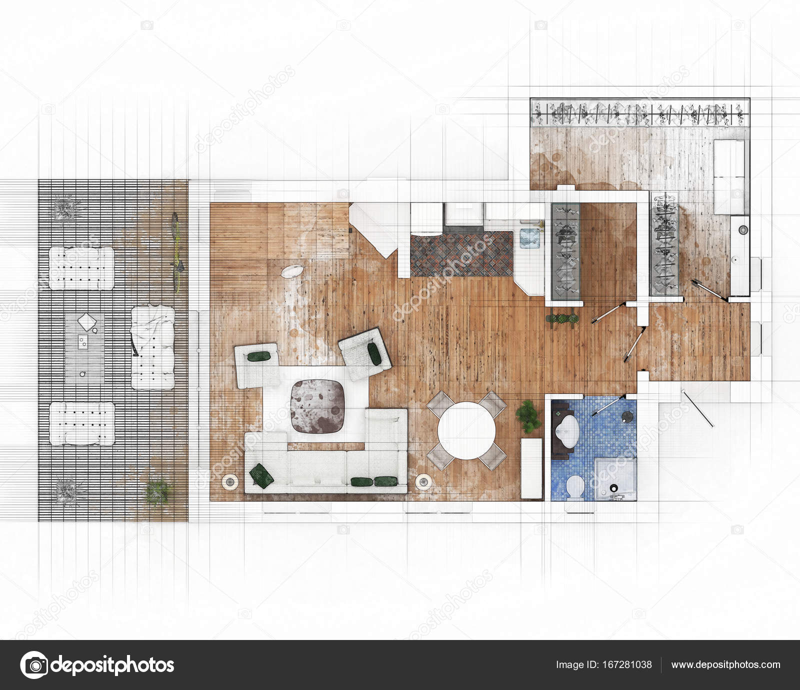 Floor Plan Sketch Stock Photo C Artjafara 167281038