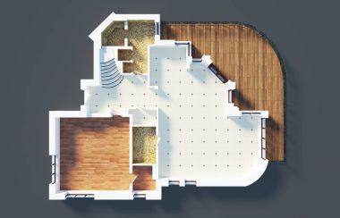 boş ev Daire 3 boyutlu model