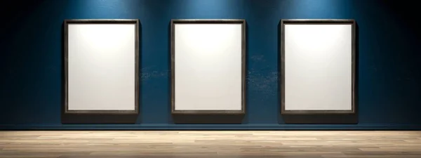 White Canvas Wall Gallery — Stock Photo, Image