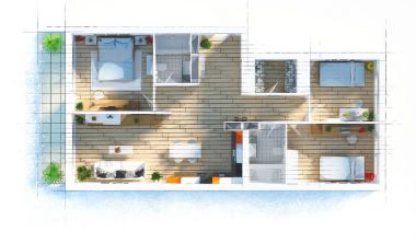 kat planı daire kroki