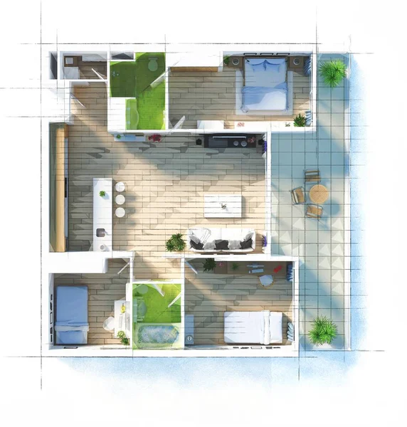 floor plan apartment sketch