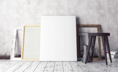 Sanatçının Stüdyosu iç kadar alay et. 3D render