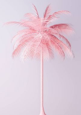 Olağandışı Pastel pembe Palm 3d çizim