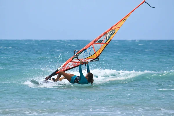 Extrim femail Windsurf en Jericoacoara Imagen De Stock