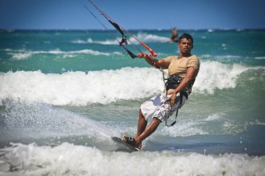 kitesurfer açık yakın çekim