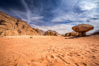 Wadi rum çöl manzarası, jordan