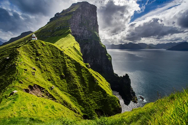 Kalsoy, Faroe Adaları deniz feneri — Stok fotoğraf