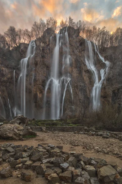 Plitvicesjöarna Kroatien vattenfall — Stockfoto