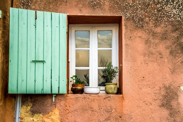 Window Shutters Roussillon Provence France — Stock Photo, Image