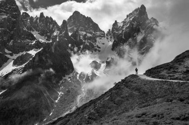 Hiking trail, Pale di San Martino, bölge Trentino, İtalya